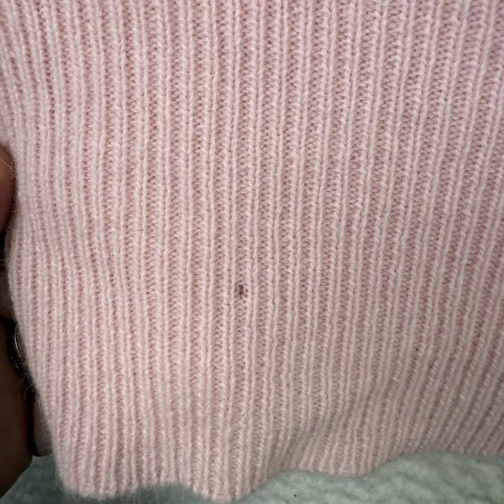 Vintage Simply Tops Sweater‎ Womens Small Pink V Neck Beaded Sequin Angora 80s - Picture 6 of 8